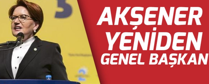 Meral Akşener yeniden genel başkan seçildi