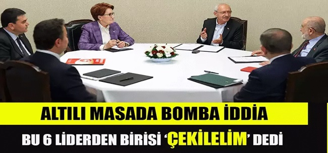Altılı masa toplantısında Kılıçdaroğlu