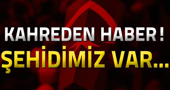 Kahreden haber şehidimiz var !