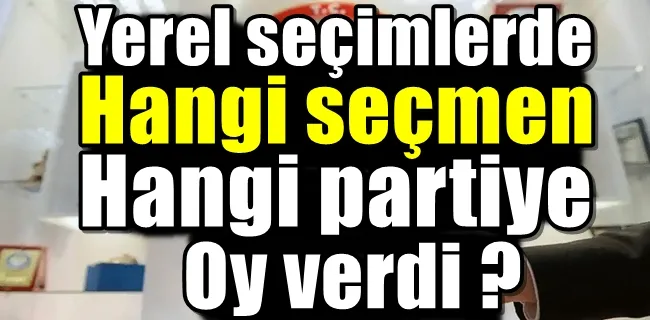 Yerel seçimlerde hangi seçmen hangi partiye oy verdi?