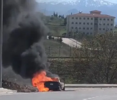 Alev topuna dönüştü ve patlama yaşandı!