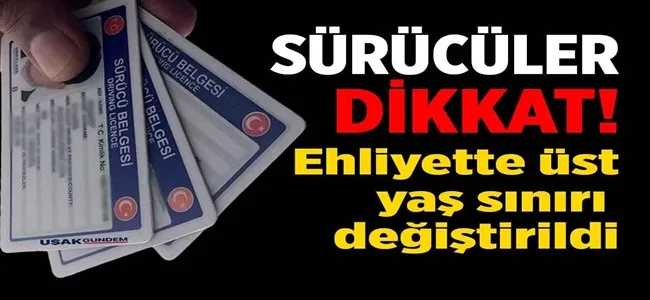 Ehliyette üst sınır düşürüldü!
