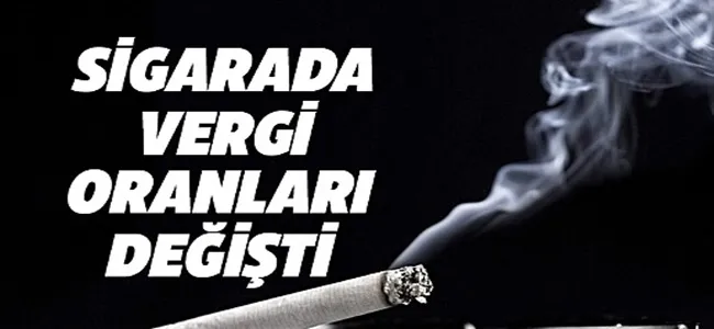 Sigarada vergi oranları değişti
