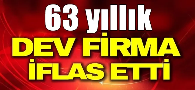 Dev firma resmen iflas etti !