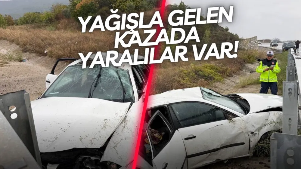 Yağış Nedeniyle Meydana Gelen Kazada 4 Kişi Yaralandı