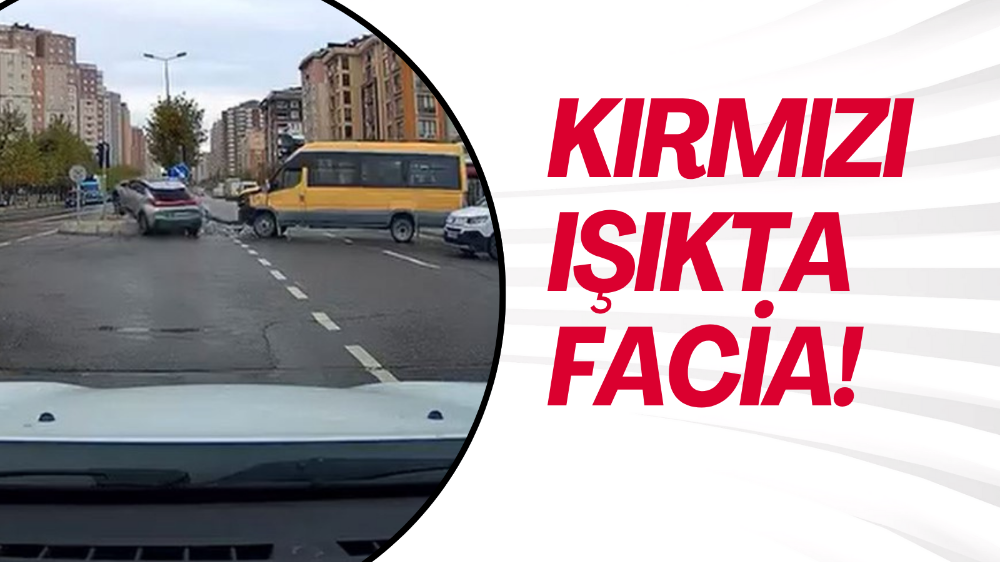 Kırmızı ışıkta geçen sürücü kazaya neden oldu: O anlar kamerada