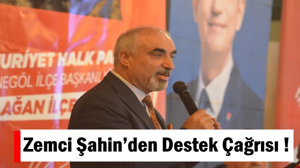 CHP İnegöl İlçe Başkanı Zemci Şahin’den İmza Kampanyasına Destek Çağrısı