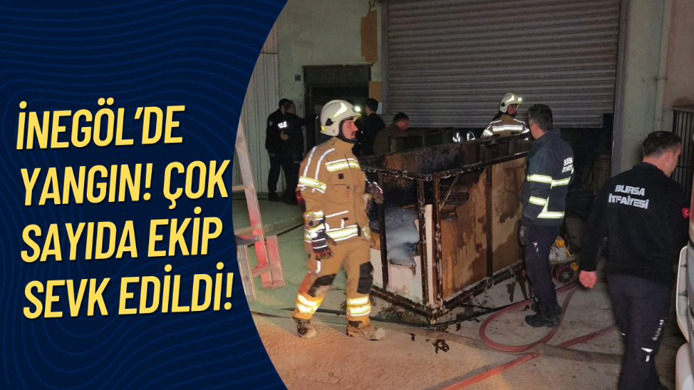 İnegöl’de Mobilya İmalathanesinde Yangın