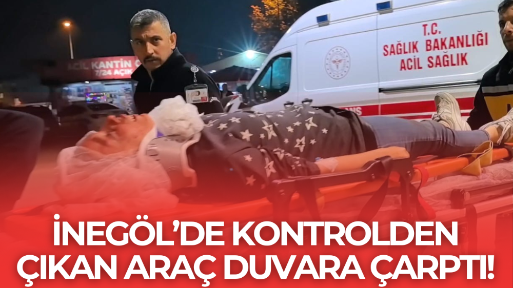 Kontrolden çıkan otomobil duvara çarptı: 3 kişi yaralandı