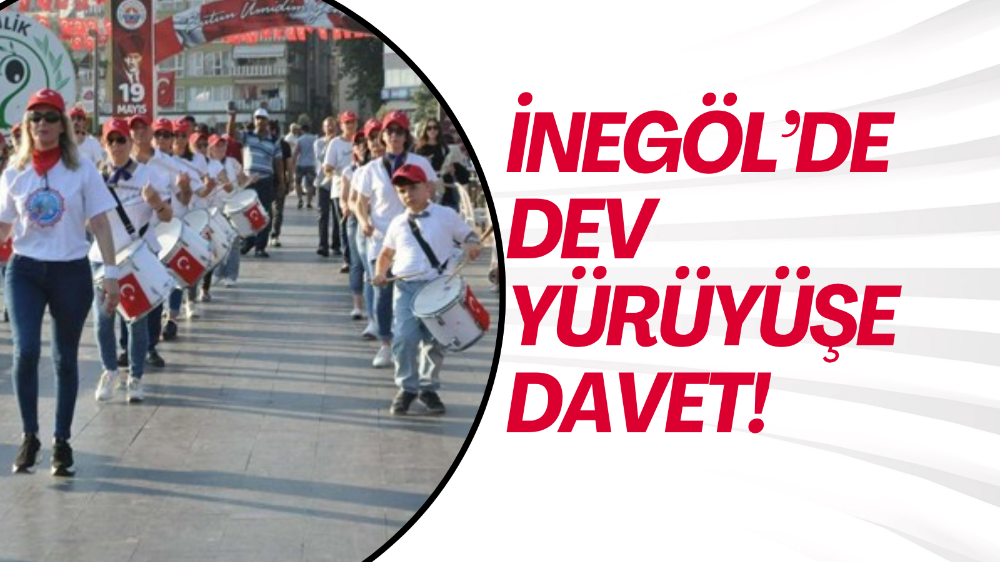 CHP İnegöl’den 100 Metrelik Türk Bayrağıyla Cumhuriyet Yürüyüşü