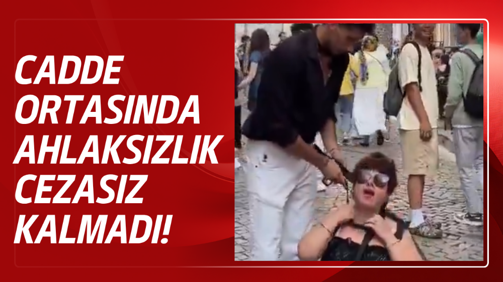 Tasma taktığı kadını sokaklarda dolaştırdı: Tutuklandılar