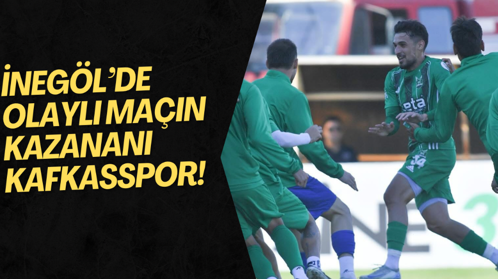 İnegöl’de olaylı maçın galibi 8 kişiyle Kafkasspor