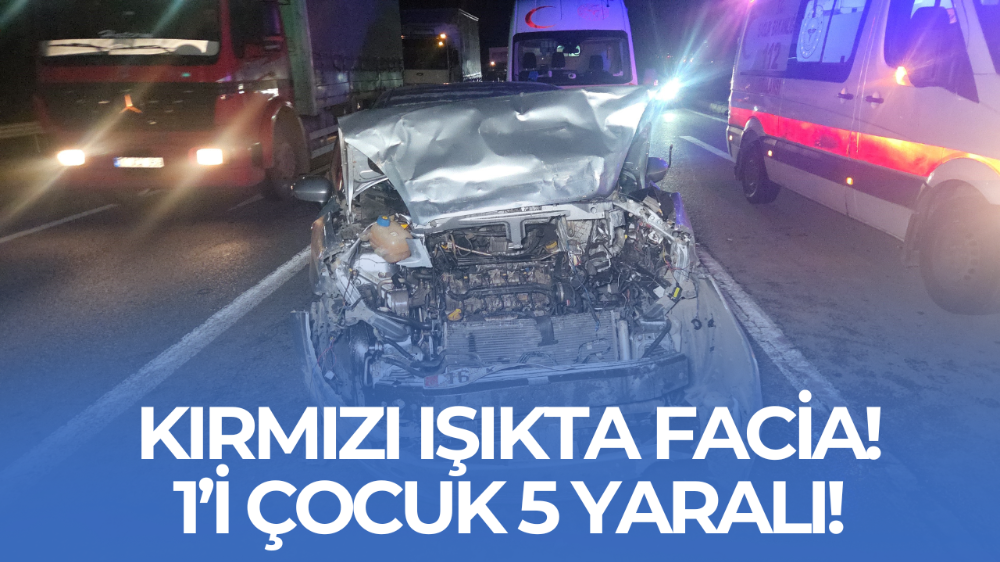 Kırmızı ışıkta duran otomobile arkadan çarptı: 1