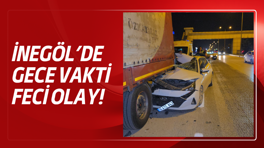 Bursa-Ankara Yolunda Park Halindeki Tıra Çarpan Otomobilin Sürücüsü Yaralandı