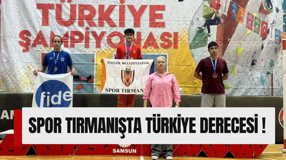 İnegöl Belediyesporlu Sporculardan, Spor Tırmanışta Türkiye Dereceleri