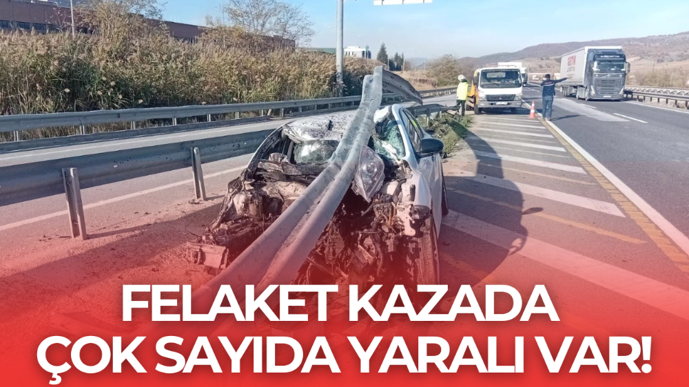 Kontrolden çıkan otomobil bariyerlere çarptı; 6 kişi yaralandı