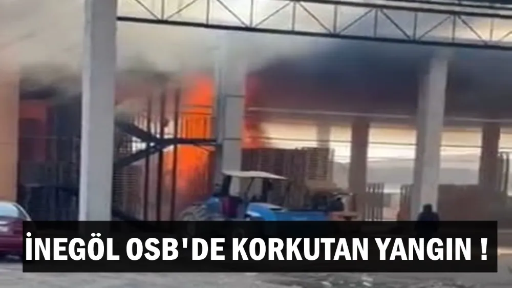 İnegöl OSB’de Palet Fabrikasında Yangın