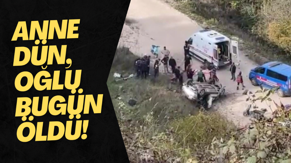 Aynı kazada ölüm ayırdı: Anne dün, oğlu bugün son yolculuğuna uğurlandı