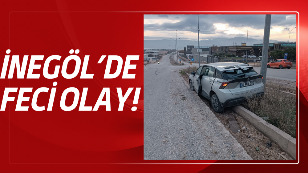 İnegöl’de ağır maddi hasarlı kaza!