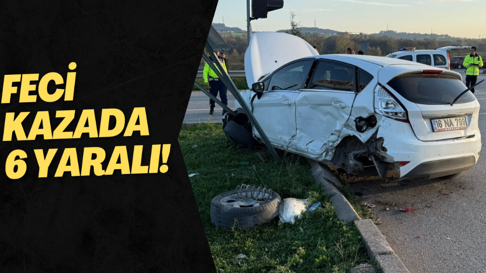 İki otomobil çarpıştı, ortalık savaş alanına döndü: 6 yaralı