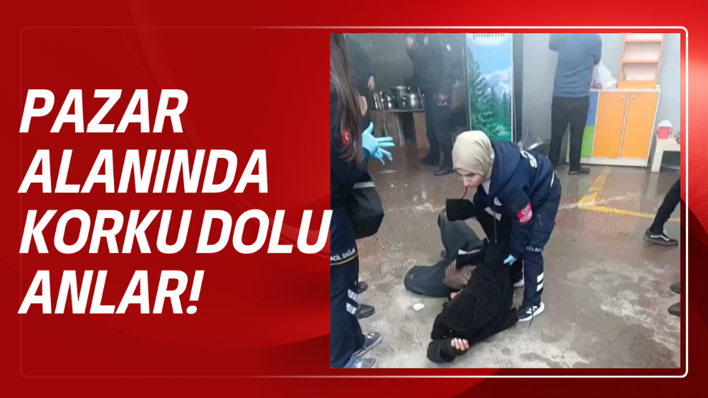 Pazar alanında korkutan anlar: 1 kişi dumandan etkilendi