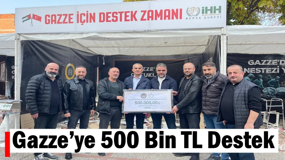 İnegöl Kafkas Sosyal Yardım Derneği’nden Gazze’ye 500 Bin TL Destek