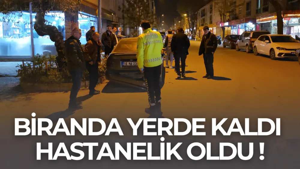 İnegöl’de motosiklet otomobile çarptı: 1 yaralı