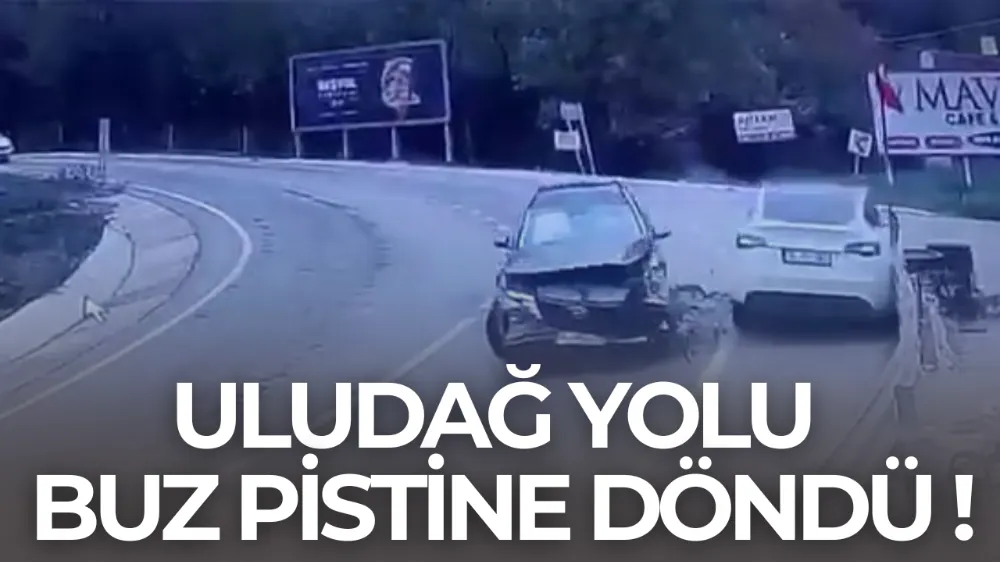 Uludağ Yolunda Peş Peşe Kazalar! Kaygan Zemin Sürücülere Zor Anlar Yaşattı