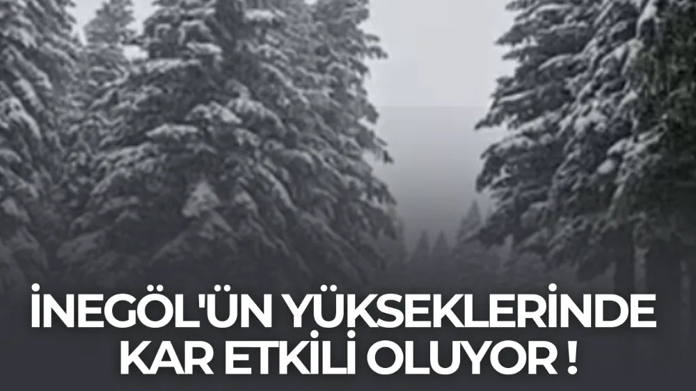 İnegöl’ün Yükseklerinde Kar Yağışı Başladı: Kar Kalınlığı 5 Santimetreye Ulaştı