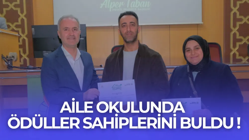Aile okulunda ödüller sahiplerini buldu !