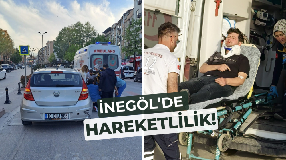 İnegöl’de hareketlilik! Motorlu sürücü yaralandı 