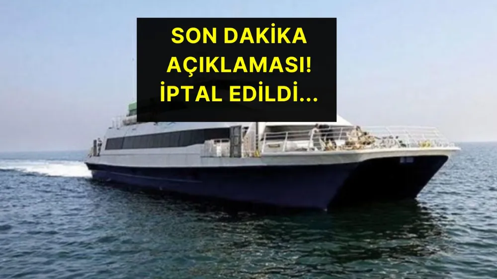 Bursa Deniz Otobüslerinin seferleri iptal!