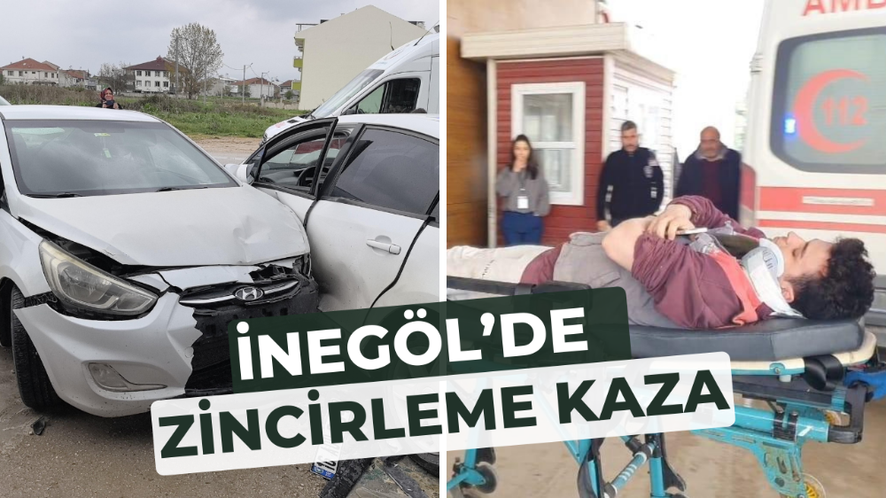 İnegöl’de Kontrolden Çıkan Otomobil Zincirleme Kazaya Neden Oldu: 5 Yaralı