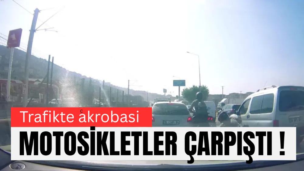 İki Motosiklet Çarpıştı, Kameralara Yansıdı