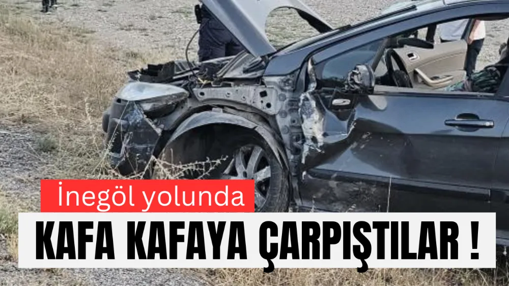 İnegöl-Domaniç Yolunda Kafa Kafaya Kaza: 3 Yaralı