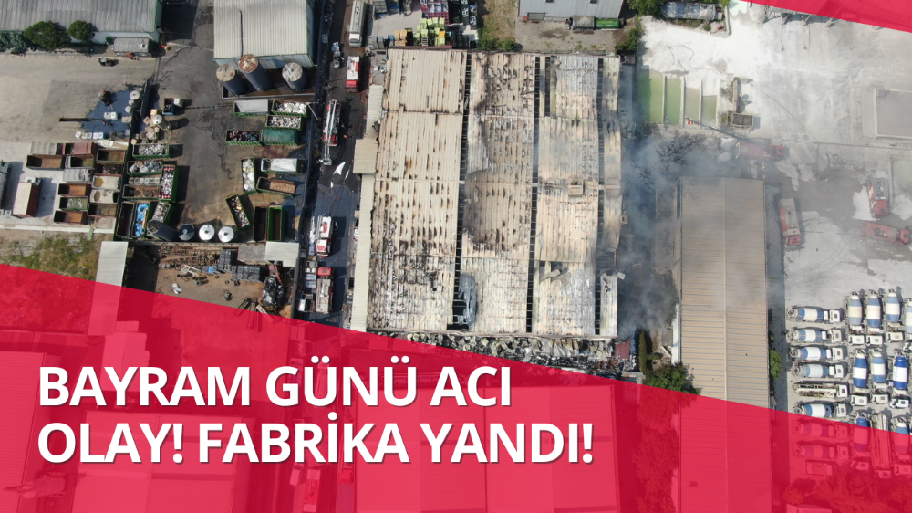 Yanan boya fabrikası bir saatte kontrol altına alınarak söndürüldü