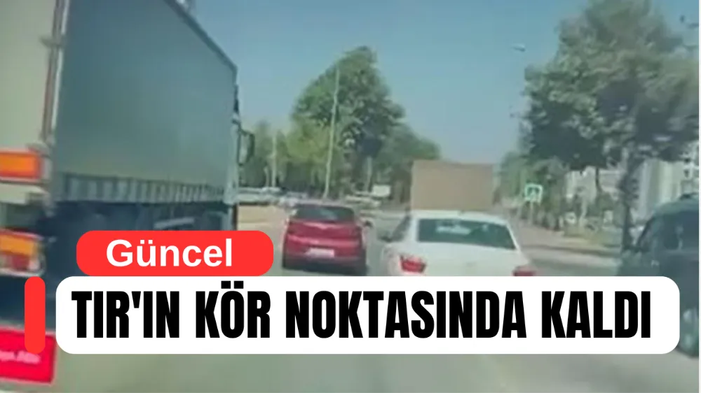  Tırın Önünde Sürüklenen Otomobil Hurdaya Döndü