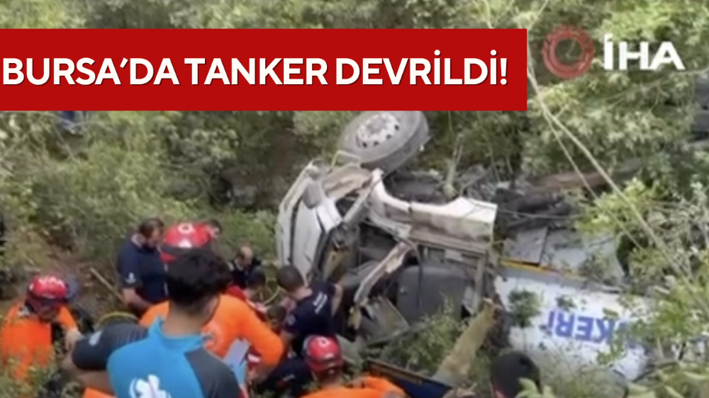 Su tankeri uçuruma yuvarlandı!