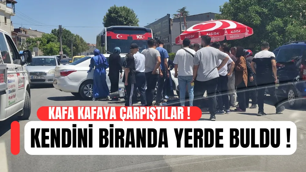 Kafa kafaya çarpıştılar !