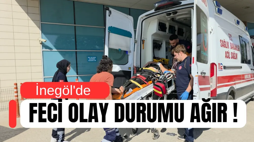 İnegölde feci olay  