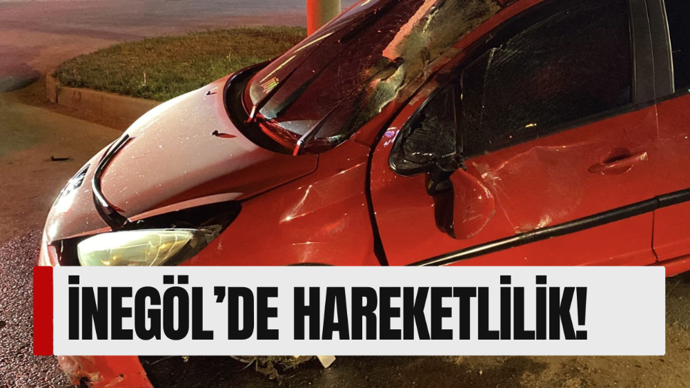 İnegöl’de kontrolden çıkan otomobil takla attı: 1 yaralı