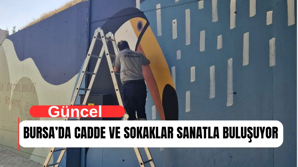 BURSA’DA CADDE VE SOKAKLAR SANATLA BULUŞUYOR