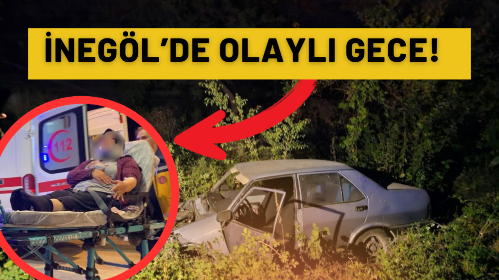 İnegöl’de kontrolden çıkan otomobil şarampole uçtu. Kazada 2 kişi yaralandı.
