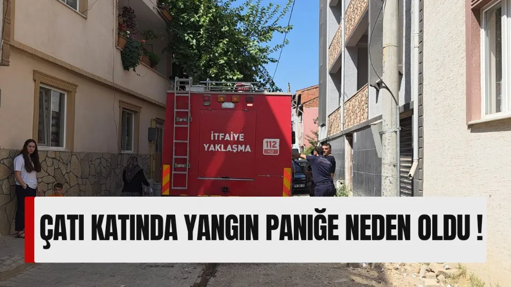 Çatıda yangın çıktı magalle sokağa döküldü !