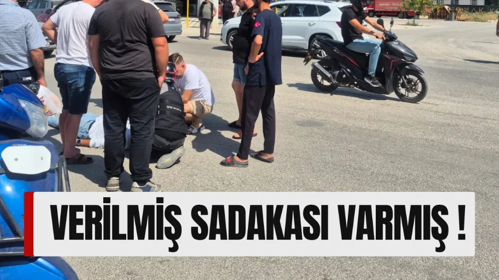 Otomobil ile motosiklet çarpıştı 1 kişi yaralandı !