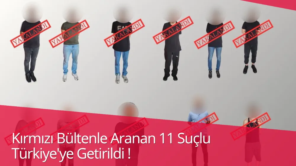 Kırmızı Bültenle Aranan 11 Suçlu Türkiye