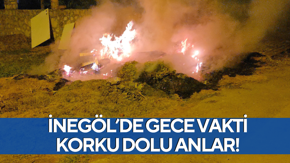 İnegöl’de boş arazide yangın paniği