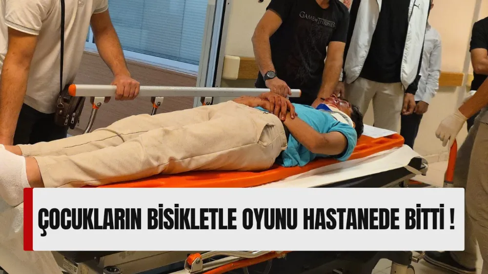 Çocukların bisikletle oyunu hastanede bitti !