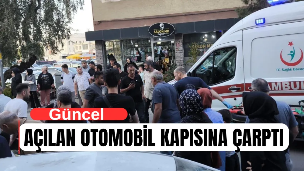 Kontrolsüz açılan otomobil kapısı motosiklet sürücüsünü hastanelik etti !