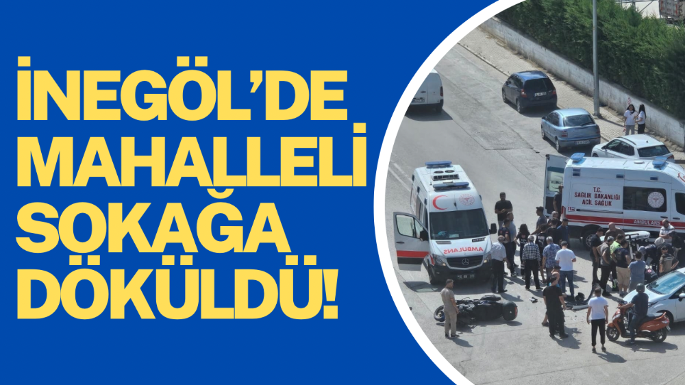 İnegöl’de otomobil ile çarpışan motosikletteki çift yaralandı